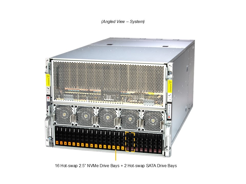 Supermicro AS-8125GS-TNMR2 — angle view